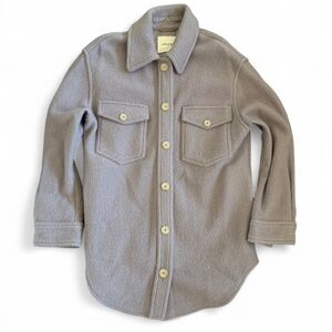 Wilfred Gray Button-Front Kids Shirt Jacket